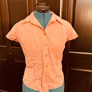 Talbots Peach Button-Down Shirt